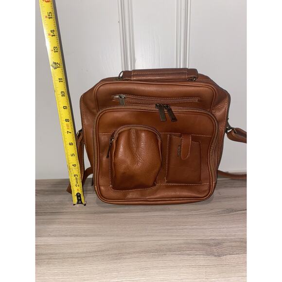 NOT FOR SALE: Claire Chase NWT Jumbo Man Bag 405 Saddle Leather Messenger Bag - Picture 14 of 15